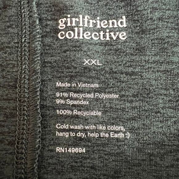Girlfriend Collective Womens Athletic Crop Top Long Sleeve Pullover Green XXL - Picture 6 of 6